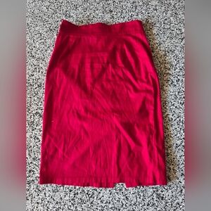 Pinup Couture Red High Waisted Pencil Skirt Rockabilly Large